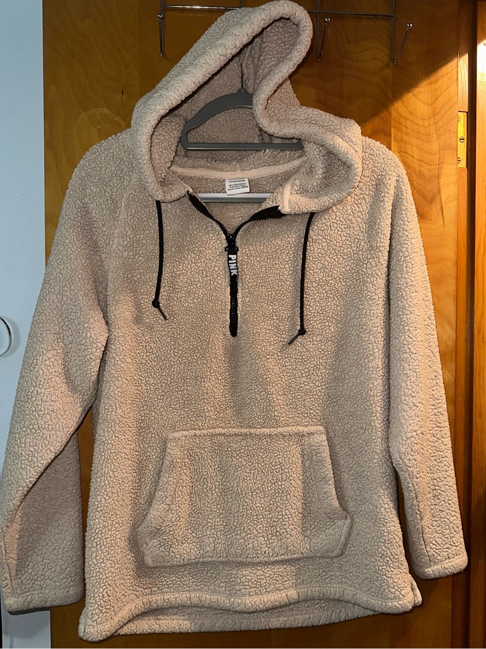 🌟 Victoria’s Secret Plush Sherpa Fleece Quarter-Zip Hoodie - Small🌟